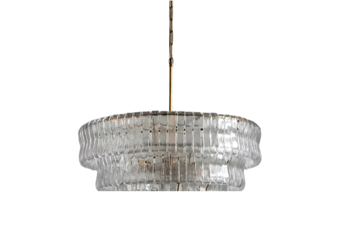 Gray Glass Ceiling Chandeliers 2025 Classic Round Hanging Lamps for Ceiling Home Decoration Lighting Gold Lustres Lamparas