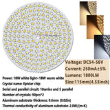 LED Light Board Two-Color LED 10W 18W 24W 36W Chip Source Lamp Bead Constant Current Input Diode For Panel  Light  Ceiling Lamp