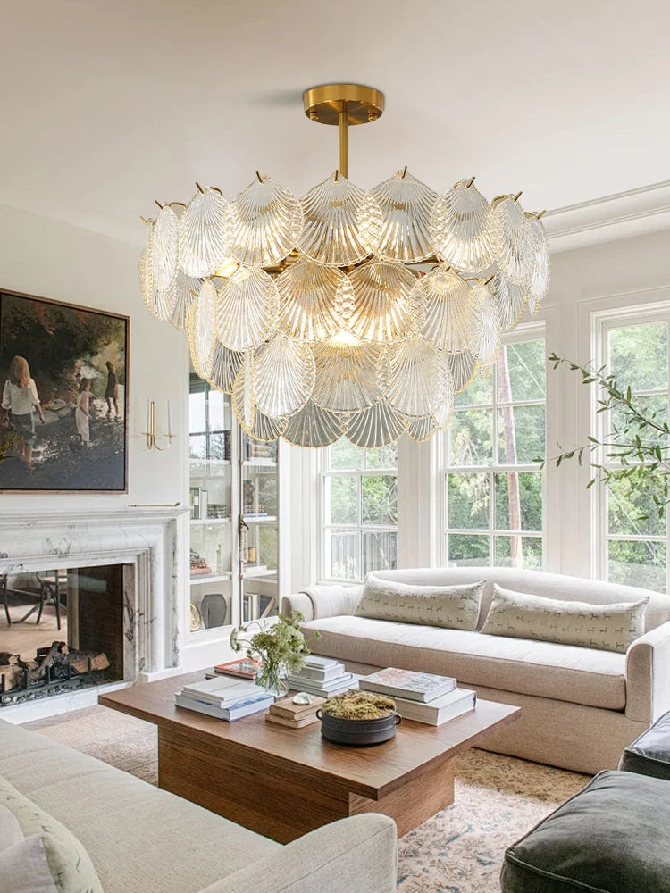 2026 Modern Luxury Frosted Glass Chandelier White, Led E14 Dimmable Light Fixture Nordic FOR Living Room Bedroom Decoration