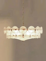 Italian Bauhaus Amber White Art Glass Chandelier E14 Pendant Light Living Room Kitchen Island Hanging Lamp Lighting Fixture LED