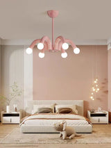 Modern Metal E27 Pendant Light in Black, Beige, Blue & Pink - Art Deco Ceiling Hanging Lamp Fixture for Parlor, Bedroom & Dining Room