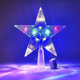 15/20cm Christmas Decoration LED Star Light Christmas Tree Pendant Ornaments for Home Decor Navidad New Year 2025 Gift Accessory