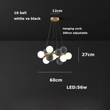 2026 Modern Glass Bubble Chandelier - Dimmable Art Deco Hanging Lamp