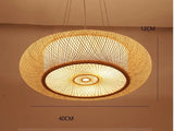 Handwoven Rattan Pendant Light, Sculptural Bamboo Hanging Lamp for Dining Room, Tea Room, Bedroom and Living Area