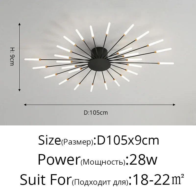 Modern Rotating Pen Tip LED Ceiling Light - Creative Sculptural Art Chandelier