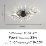 Modern Rotating Pen Tip LED Ceiling Light - Creative Sculptural Art Chandelier