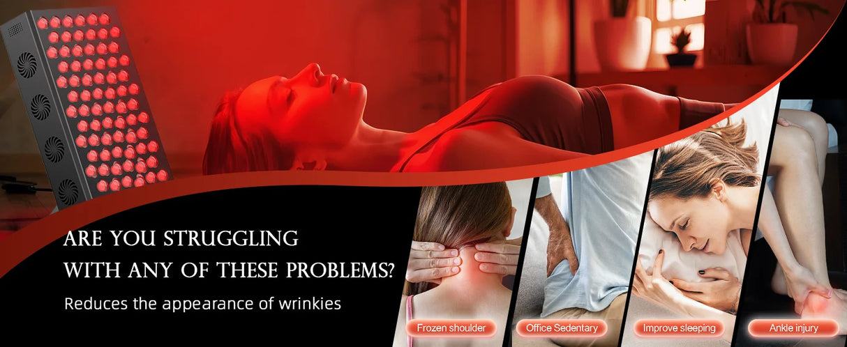 New Red Desktop LED Beauty Lamp with Infrared Therapy Home Use Beauty Equipment LED Therapy Panel