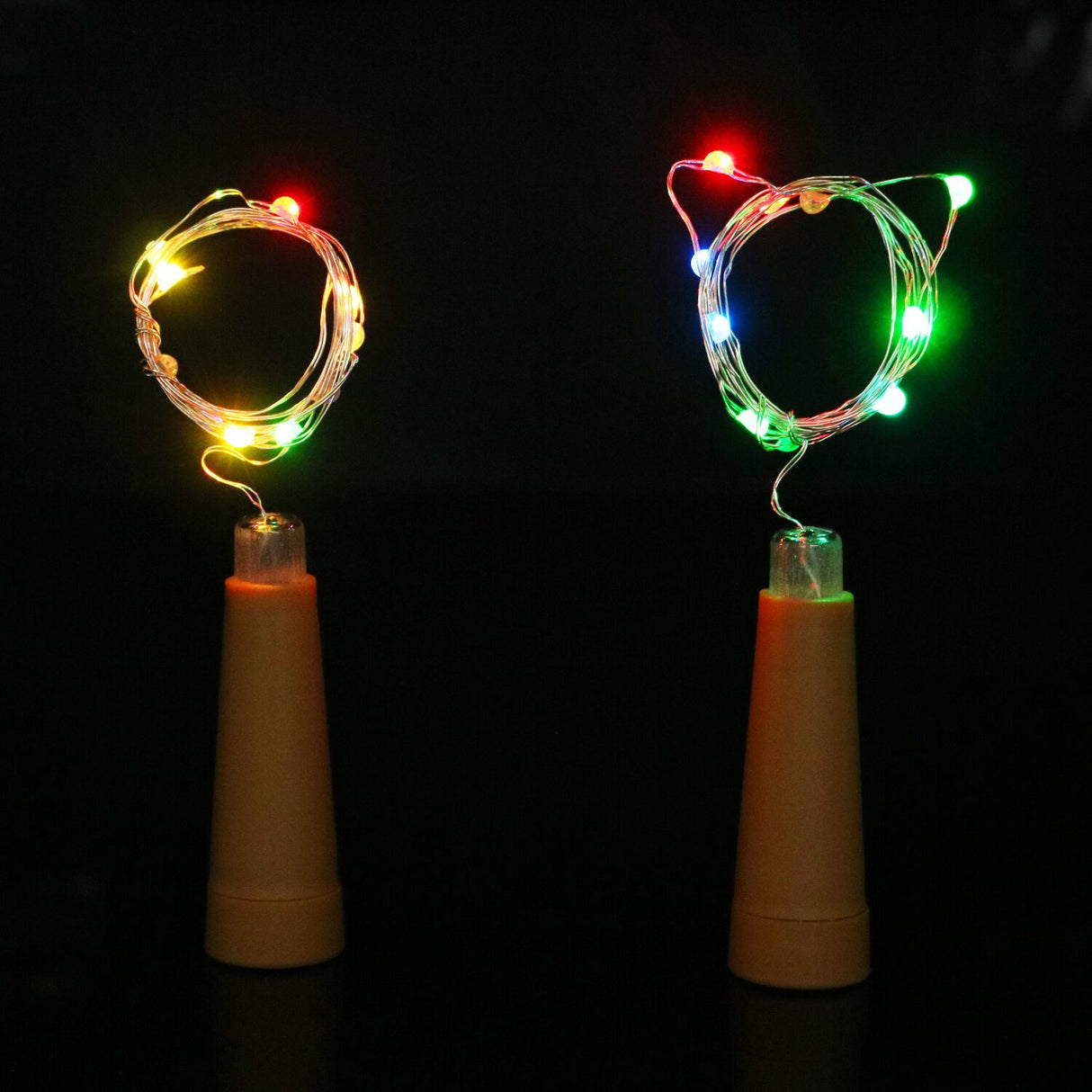 LED Wine Bottle Lights 2M 20LEDs Cork Shape Copper Wire Colorful Mini String Lights For Christmas Tree Wedding Party Decor Bottl