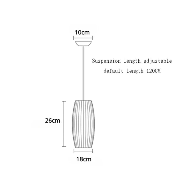Denmark Designer Silk Pendant Lamp Living Room Hotel Hall Restaurant Hanglamp Home Decoration LED Lighting Factory Direct Sales