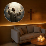 God & Jesus Christian Pattern Projection Light (6 Interchangeable Patterns) - LED Ceiling & Wall Ambient Decor Lamp for Home & Church