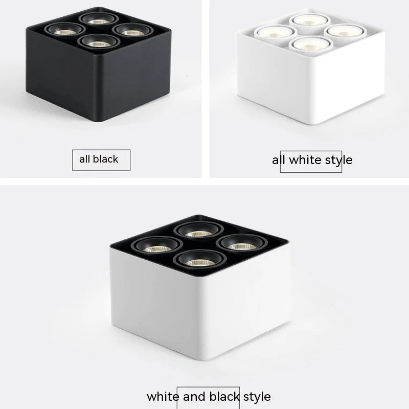 Surface Mounted Led Spotlights, Ceiling Mounted Tube Lights, Dimming Cob Ceiling Lights, Living Room And Bedroom Adjustable Angl