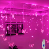 USB Butterfly String Light with 8 Modes - LED Flashing Fairy Lights