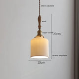 Butterfly Ceramic LED Pendant Lamp Beside Wooden Handle Copper Socket Home Decors Bedroom Dining Living Room Light Hang lamp