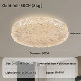 Minimalist Resin Ceiling Light Gold Luxury Led for Bedroom Living Room Decor 40cm 50cm 60cm Round Ceiling Lamp