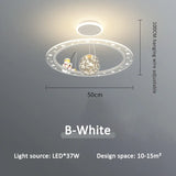 Children's Room Pendant Lamp Creative Cartoon Astronaut Starry Sky Boy Girls Bedroom Chandelier Modern Restaurant Lighting Decor