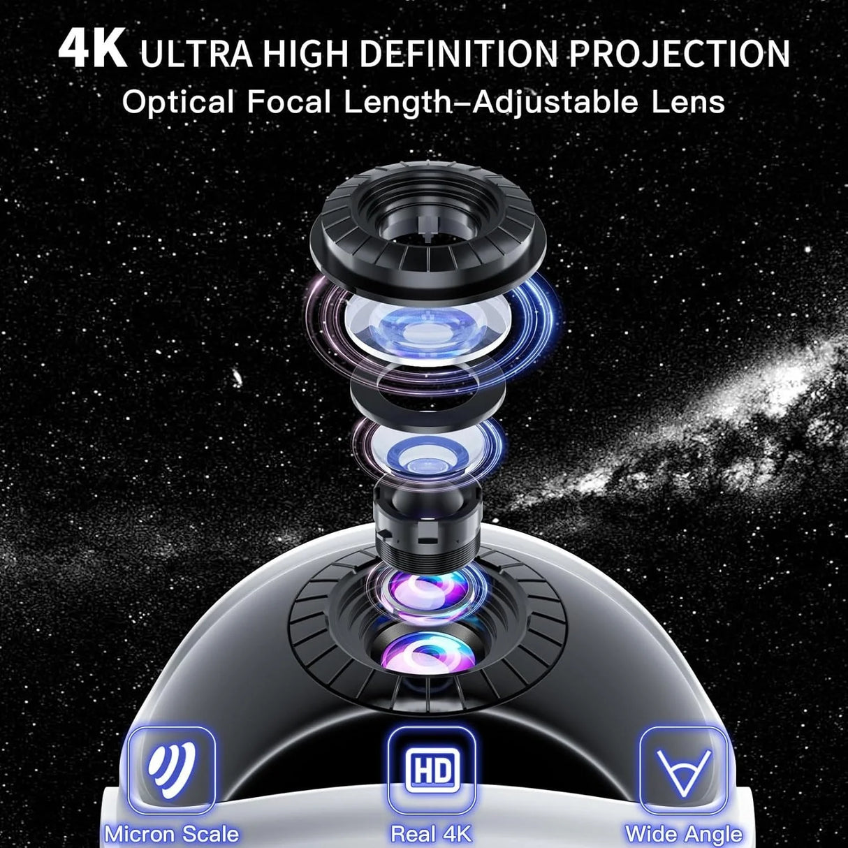 Astronaut Starry Sky Projector - Galaxy Nebula Night Light for Bedroom & Playroom