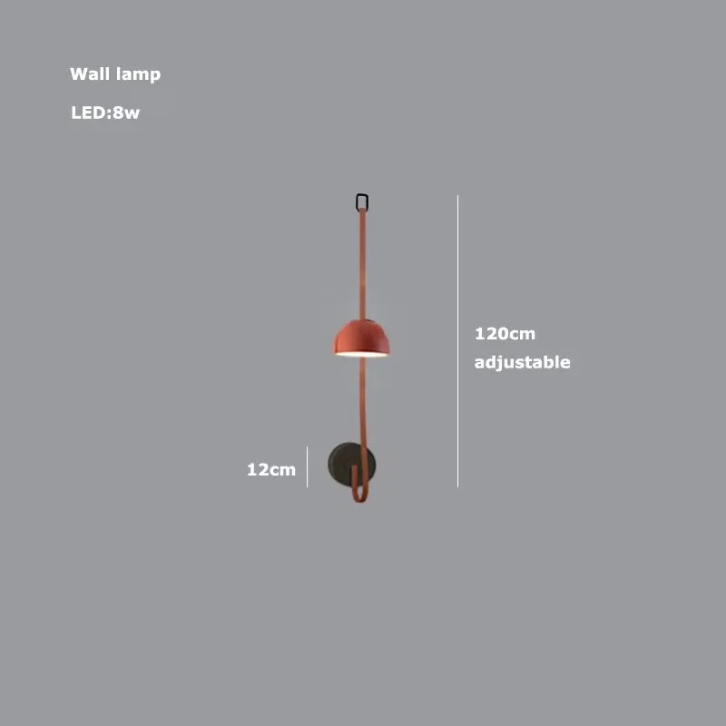 2026 Leather Belt LED Ceiling Chandelier - Luxury Living Room Hanging Lamp