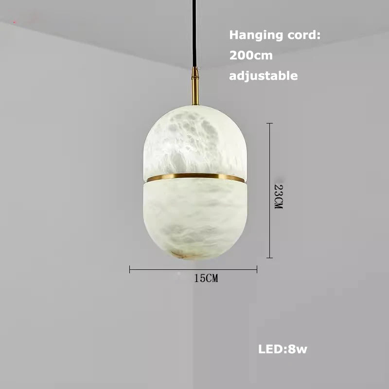 LED 2026 New Trend Marble Series Lustre Hanging Lamp Chandelier Indoor Lighting Suspension Luminaire Lampen For Dinning Room