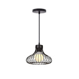 Modern Cage Pendant Light E27 Iron Minimalist Vintage Scandinavian Loft Pyramid Pendant Lamp Metal Hanging Ceiling Lamp Fixtures
