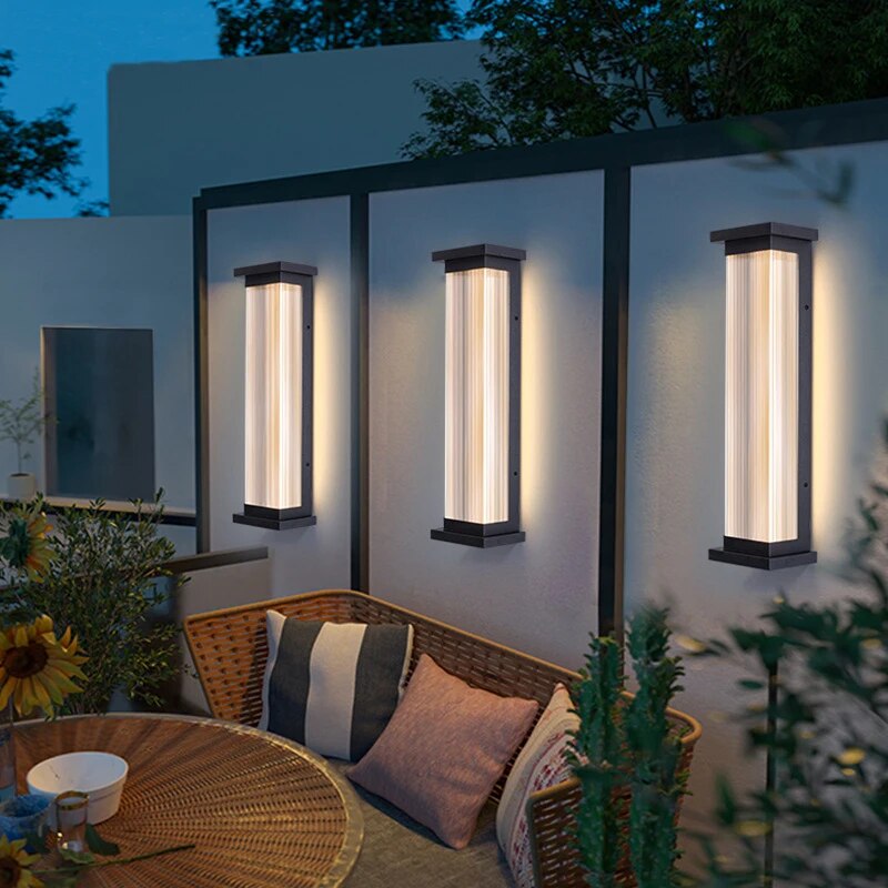 Outdoor Wall Lamp Waterproof Outdoor Hotel Villa Door Exterior Wall Column Minimalist Courtyard Lamp Wall Lamp