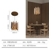 Retro Wooden Hanging Chandelier Light For Dining Living Room Farmhouse Kitchen Table Solid Wood Led Pendant Chandelier Lamp