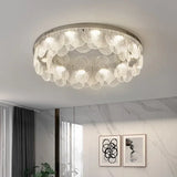 Modern LED Ceiling Lamp Metal Art Glass Chandelier Hanging Lamp Living Room Kitchen Indoor Decoration Ceiling Lustre Fixture