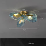2026 Postmodern Copper Glass Chandelier - Blue Beauty Luxury Dining Room Light