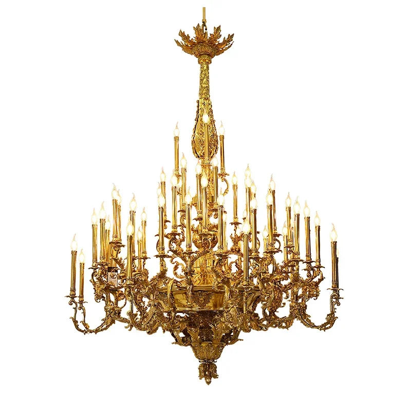 Mid Century Big Pendant Light Baroque Bronze Lamp Church Copper High End Lighting Royal Antique Brass Chandelier