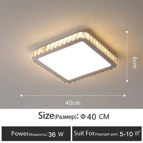 Modern Led Ceiling Lamps Luxury Home Decoration Crystal Lamp Indoor Bedroom Dining Living Room Gold Lusters' Lighting Fixtures