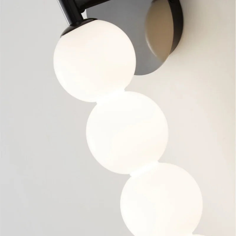 Wall Lamp Bedroom Nordic Minimalist Glass Lamp for Corridor Living Room Background Wall Light