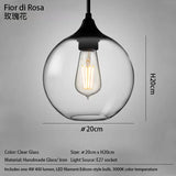 Caren Lighting handmade Glass Modern Nordic hanging loft Glass Pendant Light decor Lights Fixtures led filament dinningroom Lamp