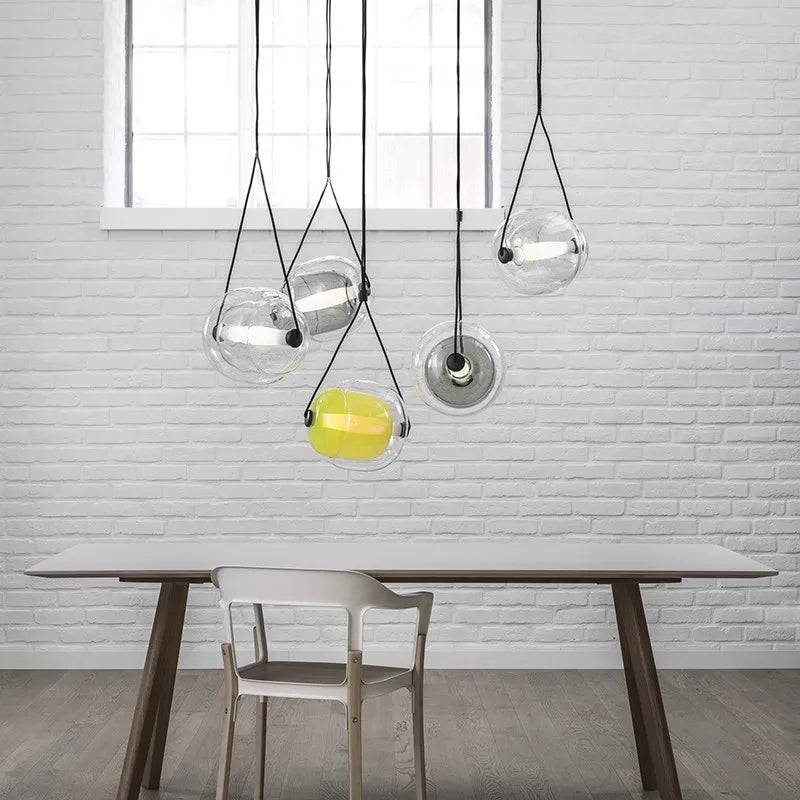 Nordic Led Colorful Glass Pendant Light Modern Fashion Czech Capsule Design Restaurant Kitchen Hanging lamp Bar Bedroom Fixtures