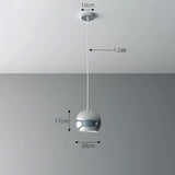Nordic Plating Sliver Globe Ball Mirror Pendant Lights E27 Iron Hanging Lamp luxury Silver Brass Art Kitchen Hotel Pendant Lamp