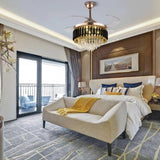Modern Home Decor Retractable Ceiling Fans with LED Light Chandelier Ceiling Fan 3 Colors 3 Speeds 4 Invisible Blades