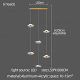 Led Staircase Pendant Lamp Modern Circular Lotus Leaf Living Room Chandelier Designer Villa Style Large Penthouse Chandelier