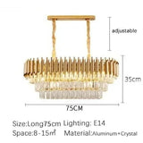 Luxury Crystal Pendant Lamp Modern Villa Living Room Lights Lustre Home Interior Decoration Dining Table Loft Ceiling Chandelier