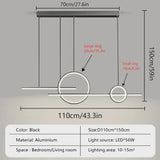 Modern LED Minimalist Chandelier - Contemporary Pendant Light for Living Room