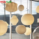 Wabi-sabi Silk LED Pendant Lamp Denmark Designer Hanging Light Living Room Hotel Restaurant Factory Direct High-End Home Decor