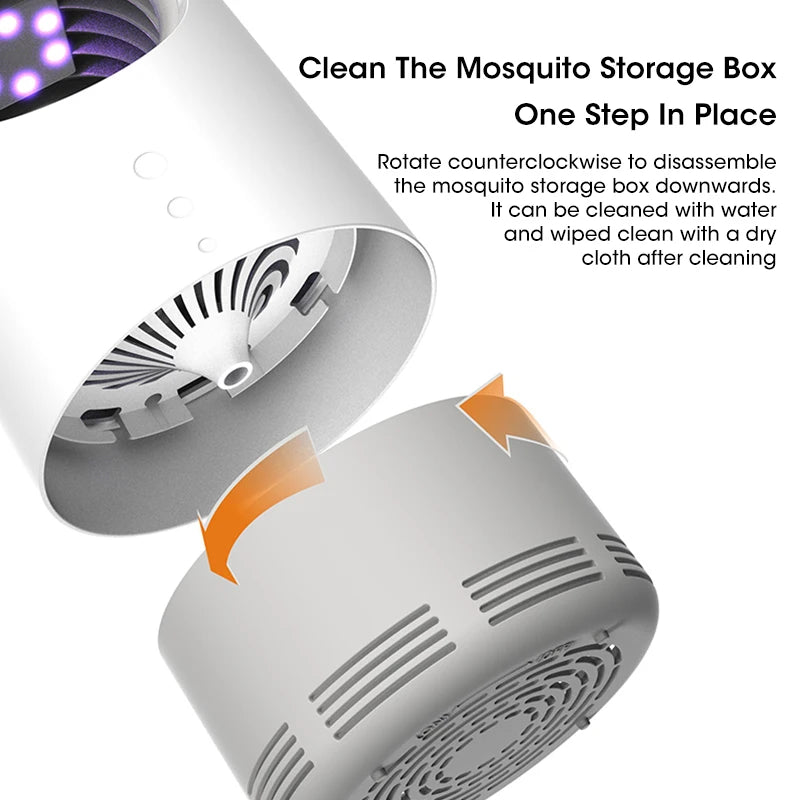 Electric Mosquito Fly Trap Harmless Mosquito Fly Exterminator Professional Inhalation Zapper Indoor Trap Multifunctional