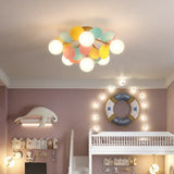 2026 Colourful Chandelier Children Bedroom Ceiling Lamp Dining Living Room Kitchen DownLight Glass Bubble