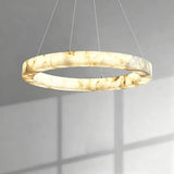Faux Marble Round Pendant Light Artificial Stone Creative Hanging Lamp Living Room Dining Room Study Hotel Resin Ceiling Light