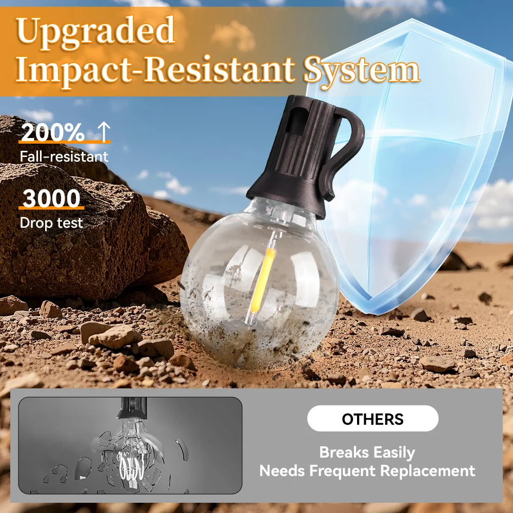 Outdoor Solar Fairy String Lights - Waterproof LED Garden Decorative Lighting