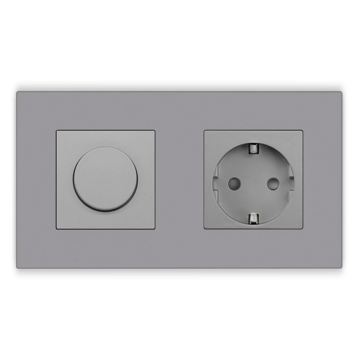 Dimmer Light Switch Rotary Knob Glass Mechanical LED Dimmable Wall Mounted Switches EU Standard Switches