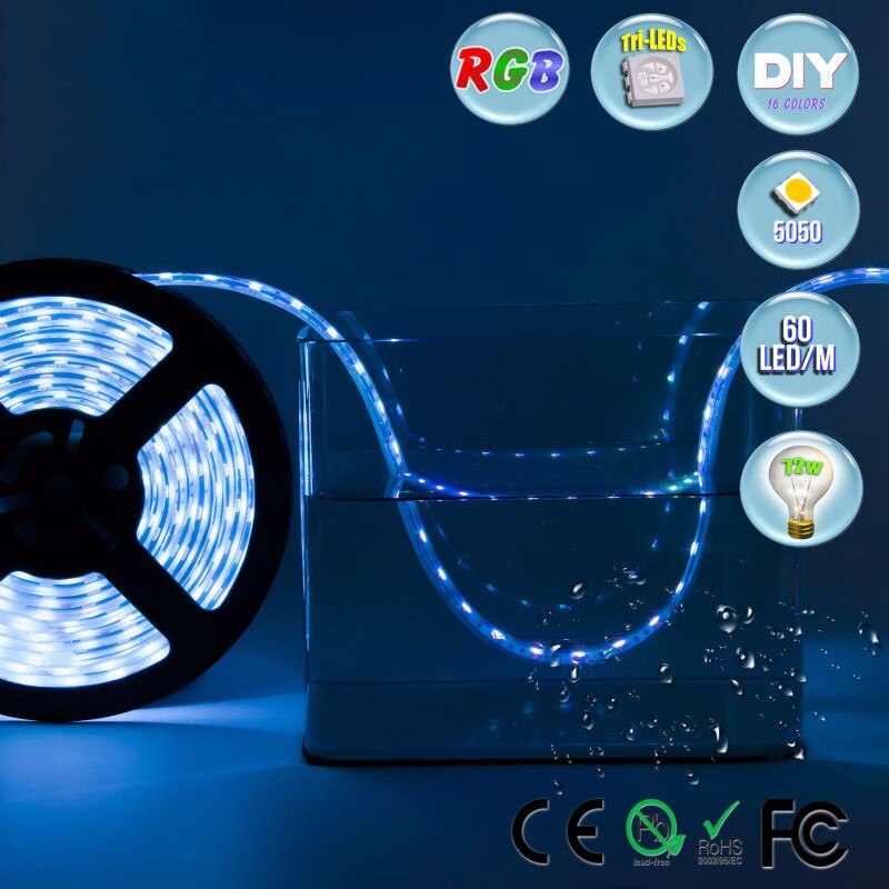 Waterproof LED Strip Light Warm White Blue Green Red RGB Flexible Lamp Ribbon IP65 IP67 IP68 Outdoor Lighting Tape
