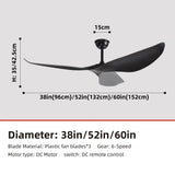 Industrial DC Motor Ceiling Fan - 6-Speed Remote Silent Fan (38/52/60 Inch)