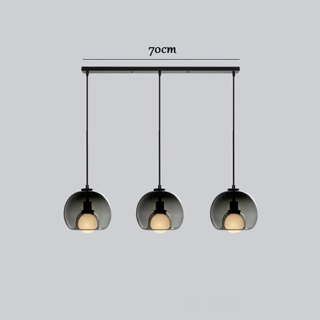  Modern Nordic Chandelier 3 Heads Iron Glass Indoor Home Decors Pendant Lights Dining Room Bar Salon Hanging Lamp Fixtures