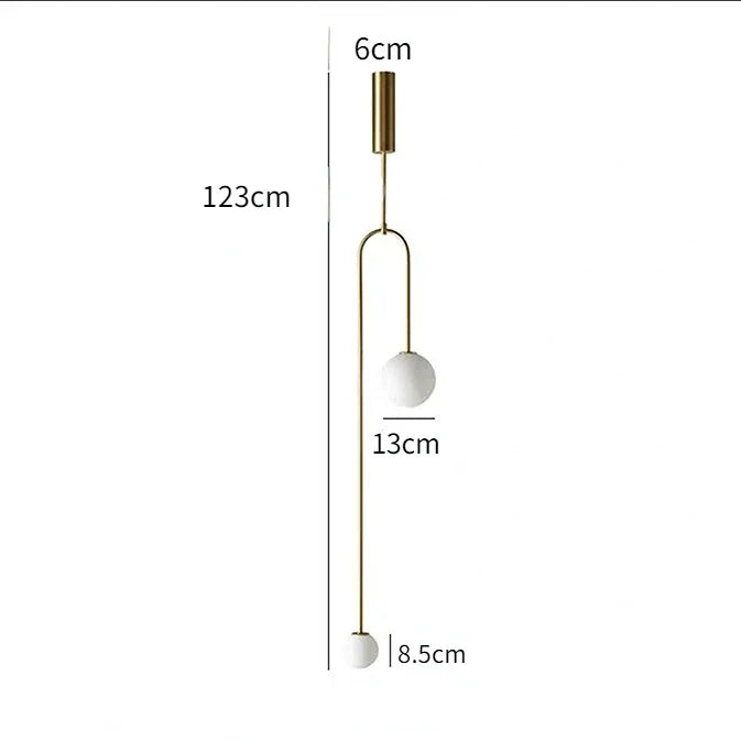 Modern Glass Ball Pendant Light Led Bedside Hanging Lighting Nordic Golden Luxury Hallway Living Room Bedroom Indoor Decor Lamp