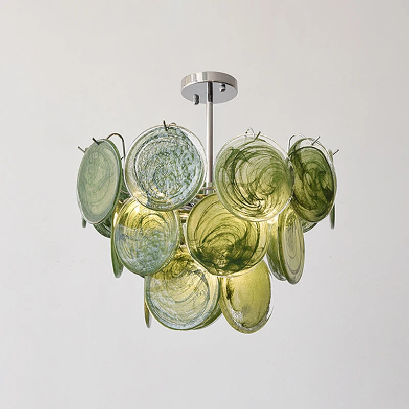 French Glass Chandelier Simple Crystal Pendant Light for Living Room Bedroom Dining Room Home Decor Indoor Lighting Hanging Lamp