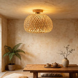 Handcrafted Bamboo Weaving Pendant Light - Chinese Retro Style Hanging Lamp