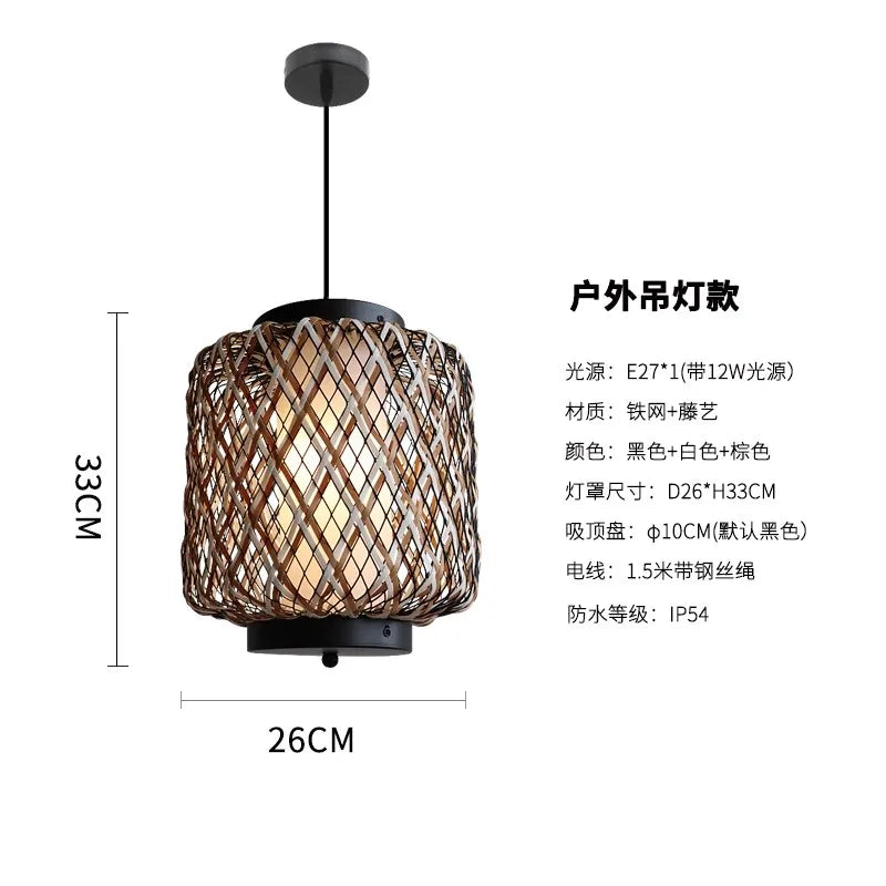 Nordic Villa Landscape Garden Light Hotel Bed and Breakfast Corridor Balcony Pavilion Chandelier Outdoor Waterproof Floor Light